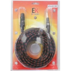 Cable Trenzado de Tela para Microfono SFXJ001 Jack XLR hembra 9 mts