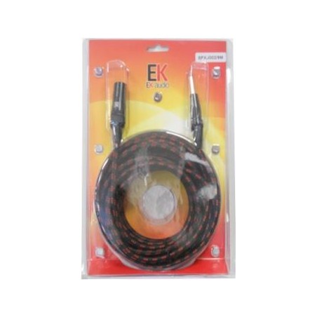 Cable Trenzado de Tela para Microfono SFXJ002 Jack XLR macho 9 mts