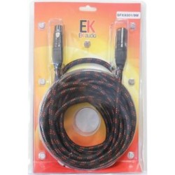 Cable Trenzado de Tela para Microfono SFXX001 XLR XLR macho hembra 9 mts