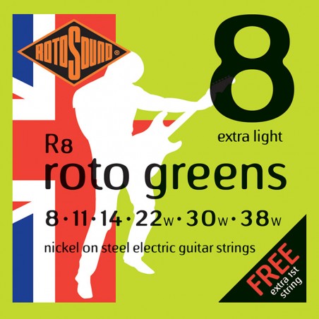 Cuerda Electrica ROTOSOUND R8 Juego