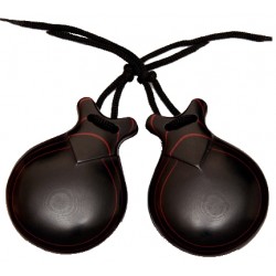 Castanuelas FIBRA NEGRA veta roja nº6