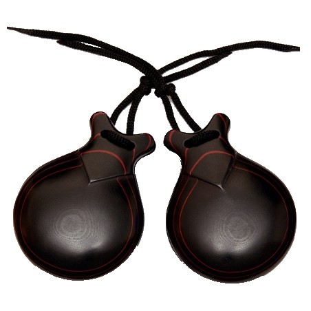 Castanuelas FIBRA NEGRA veta roja nº6