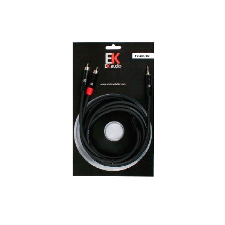 Cable EK audio mini JACK RCA 15m